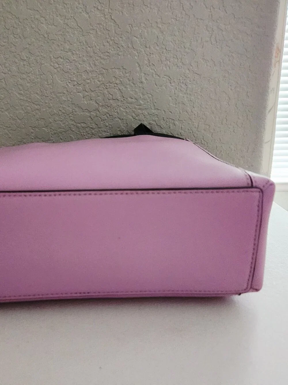 New Kate Spade NY Purple & Black Leather Shoulder Bag Satchel Purse